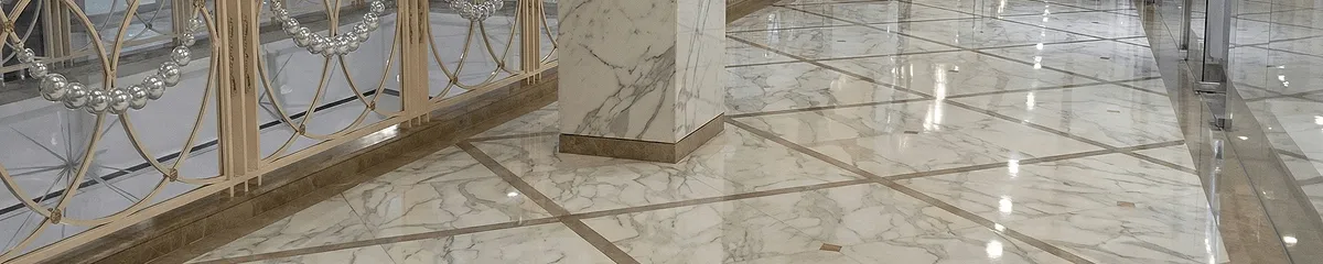 Beautiful marble floor professionally installed in Buffalo, NY